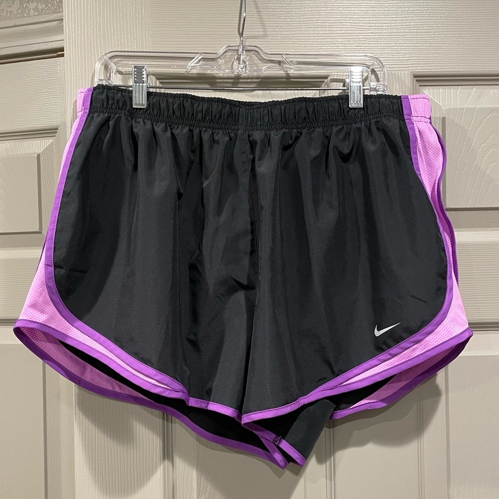 Nike Women's Black and Purple Running Shorts